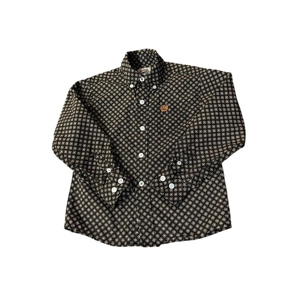 Cinch Western Shirt Toddler Boy 3T Black Brown Long Sleeve Button Down - Picture 14 of 14